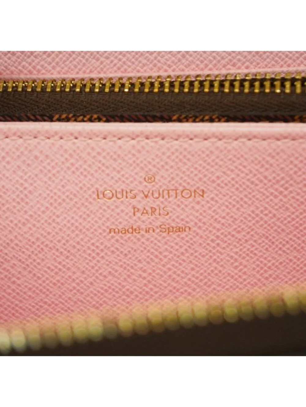 Louis Vuitton Wallet Damier Studded Zippy Ebene Rose Ballerine